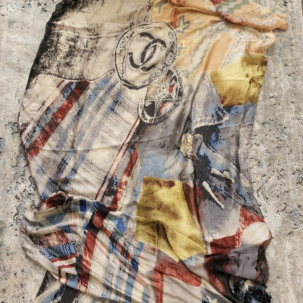 Chanel silk scarf